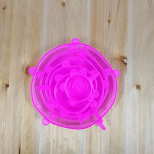 Load image into Gallery viewer, 6 pack Smile Silicone Fresh-keeping Lids Plastic Wrap Bowl Cover Fresh Cover Stretch Cover Elastic Seal Cover