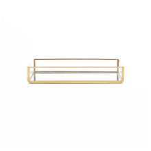 Load image into Gallery viewer, Nordic Retro Storage Tray Gold Rectangle Glass Makeup Organizer Tray Dessert Plate Jewelry Display Home Kitchen Decor